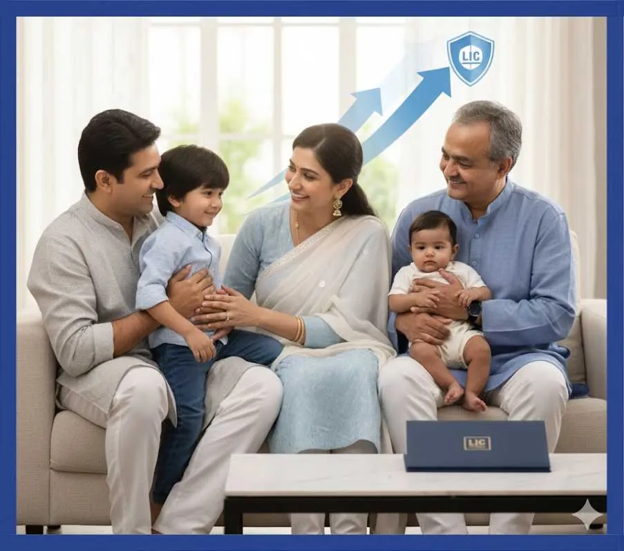 Family in India protected through an NRI's LIC cover