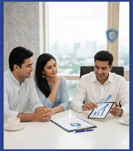 Video consultation between an LIC advisor and an NRI in Canada